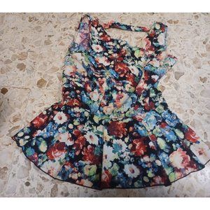 A'Gaci Women's Summer Top Low Back Sleeveless Small Floral